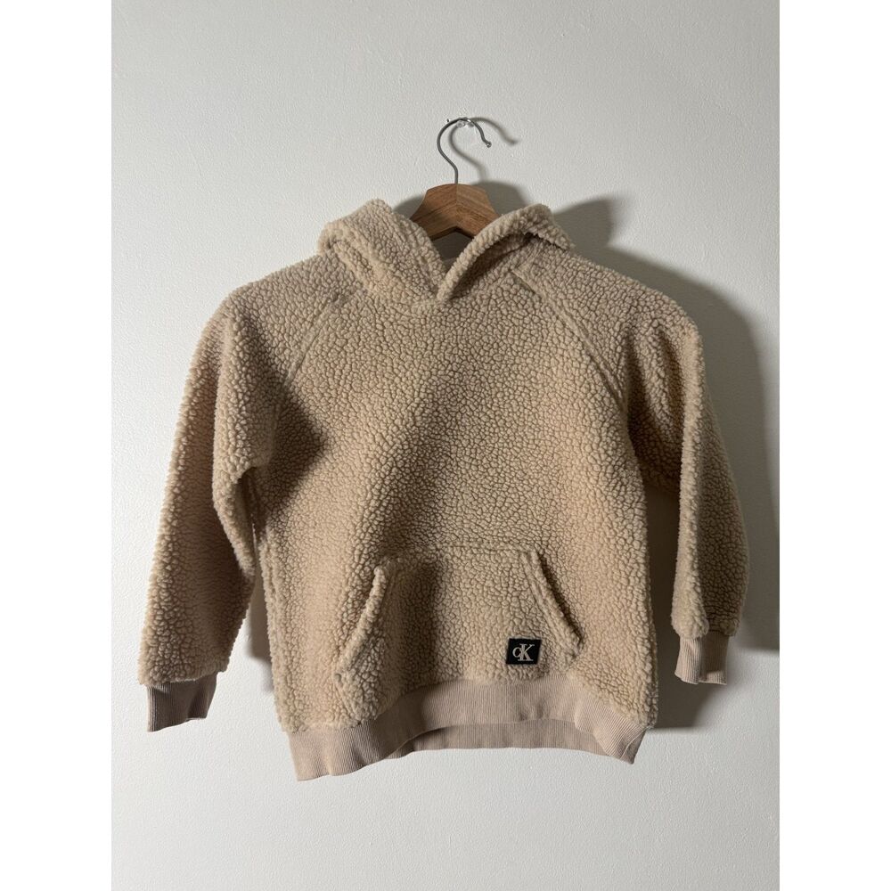 Calvin Klein Kids Boys Size 6 Sherpa Hoodie Long Sleeve Sweatshirt